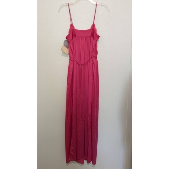 Vtg Lily Of France Rosa Puleo-Szule Peignoir Gown Set Pink M Sheer Lace Monece - Picture 6 of 12